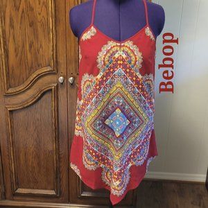 ❣️HP❣️ Bebop handkerchief asymmetrical halter red sundress sz: M NWOT